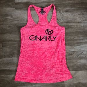 Bright pink workout tank